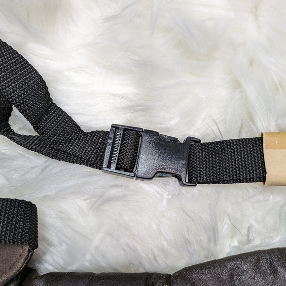 NWT Vintage Patchwork Genuine Leather Rawhide Brown Shoulder Crossbody Belt Bag - Picture 6 of 7